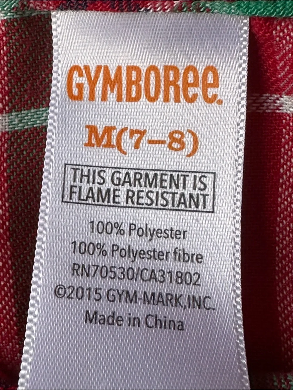 Gymboree Holiday Plaid Nightgown size Medium 7-8
